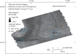 Figure 2. Sidescan-sonar image of National Oceanic and Atmospheric Administration survey H11322 in western Rhode Island Sound. Areas of high backscatter (lighter tones associated with generally coarser grained sediment) are observed on the bathymetric highs in much of the eastern, northwestern, and southwestern parts of the study area. 