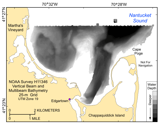 Thumbnail image showing the 25-m gridded bathymetry collected during NOAA survey H11346 in UTM Zone 19
