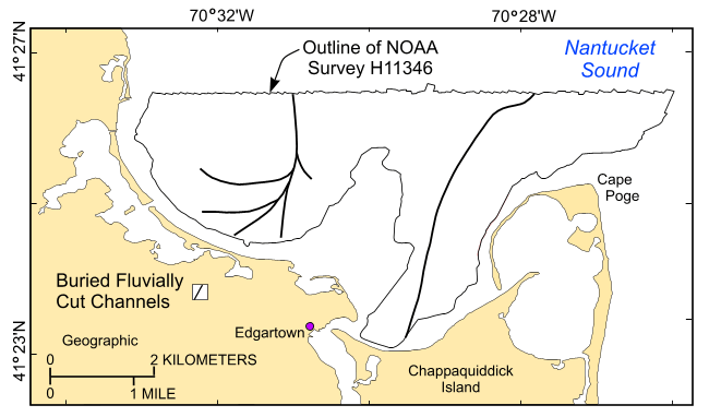 Thumbnail image showing the interpreted distribution of the axes of buried channels within NOAA survey H11346