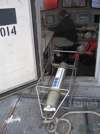 Figure 10, photograph of  the conductivity-temperature-depth profiler. 