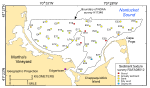 Thumbnail image of Figure 29, map of station locations color coded for sediment texture, and link to larger figure. 