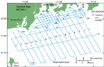 Figure 3. Map of tracklines from cruise NECH80-1 in western Rhode Island Sound.