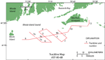 Figure 5. Map of tracklines from cruise AST-80-6B in southern Rhode Island Sound.