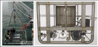 Thumbail image for Figure 8, close-up of instrument and deployment of instrument in the field, and link to full-sized figure.