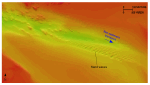 Thumbnail image of figure 18, and link to larger figure. An illustration detailing a sand-wave field at the eastern end of Twotree Island Channel.