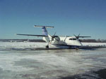 Thumbnail image of figure 9, and link to larger figure. A photograph of the aircraft used to collect LIDAR data.