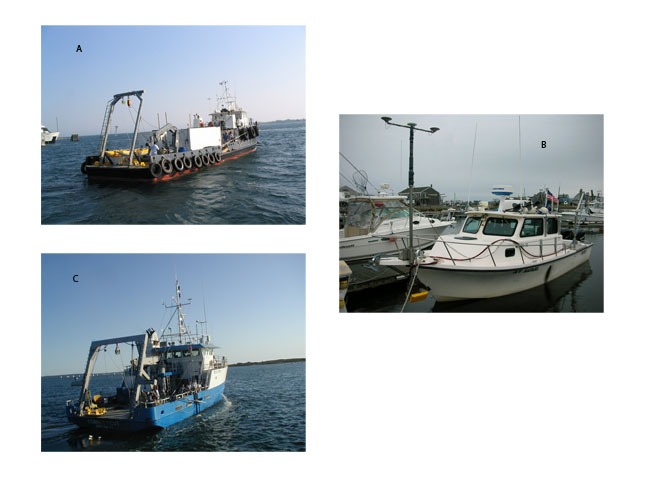 Figure 2, photographs of the research vessels used in this study.