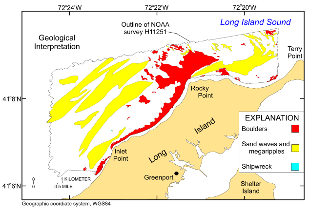 Figure 19. A map showing the interpretation of the bathymetry.