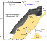 Thumbnail image of figure 24 and link to larger figure. A map showing sidescan-sonar imagery in the study area.