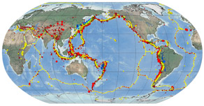 USGS Scientific Investigations Map 3064: Seismicity of the Earth 1900–2007