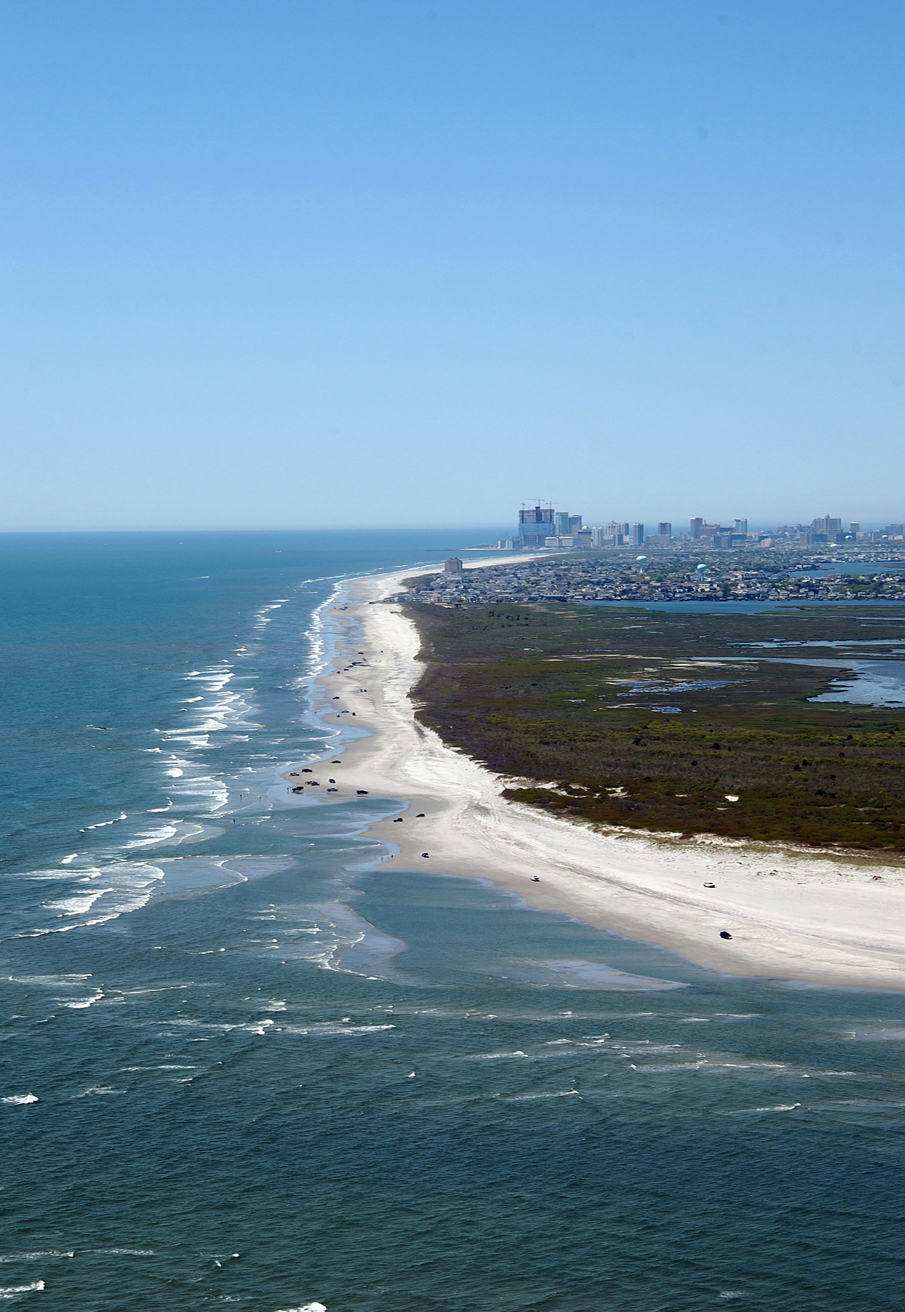 Photograph showing the coastline near Atlantic City, New Jersey