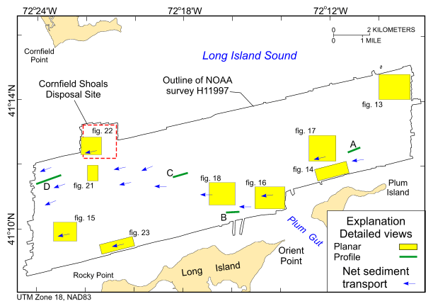 Figure 12. A map of the locations of figures from the report within the study area.