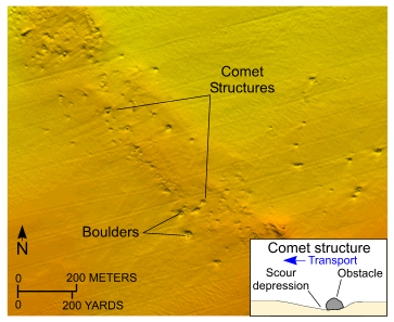 Figure 15. A bathymetric image of boulders in the study area.