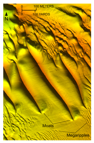 Figure 21. A bathymetric image of sand waves in the study area.