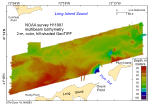 Thumbnail image of figure 10 and link to larger figure. A map of the bathymetry of the study area.