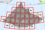 U.S. EEZ Bering Sea area GLORIA sidescan-sonar mosaic index map.