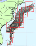 U.S. EEZ Atlantic East Coast area GLORIA sidescan-sonar mosaic index map.