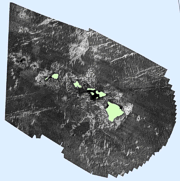 The U.S. EEZ Hawaii I Southeastern Hawaiian Ridge area GLORIA sidescan-sonar mosaic.