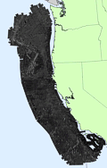 U.S. EEZ Pacific Coast area GLORIA mosaic.