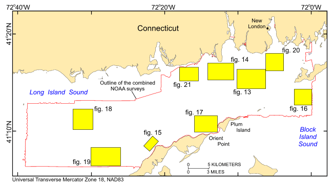 Figure 12. A map of the locations of other figures in this report.