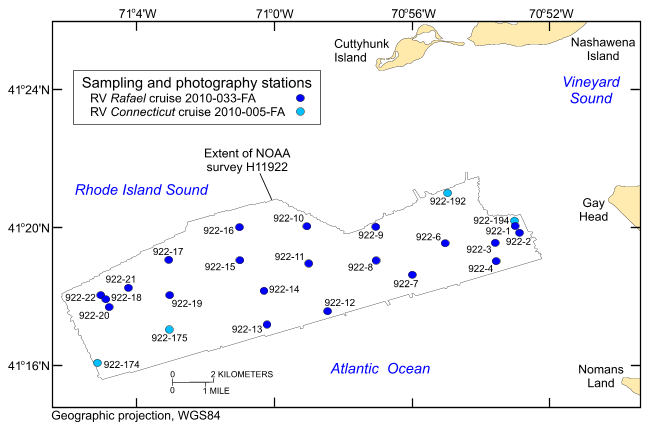 Figure 17. A map showing station locations in the study area.