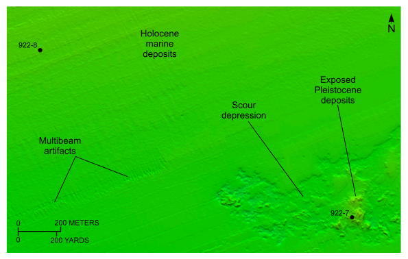 Figure 23. An image of bathymetric data showing scour.