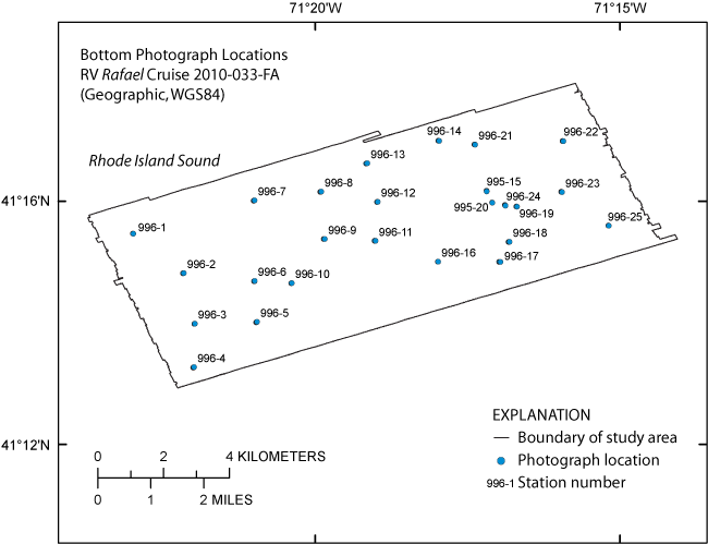 Figure 18. Map showing photograph locations in the study area.