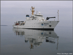 Thumbnail image of figure 3 and link to larger figure. A photograph of the research vessel used in this study area.