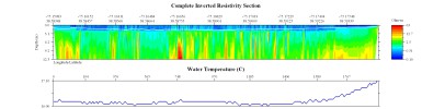 EarthImager thumbnail JPEG image of line 17 resistivity and temperature profile.