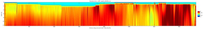 Matlab thumbnail JPEG image of line 38 resistivity profile using continuous water conductivity file.