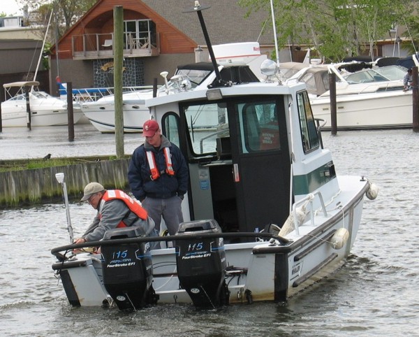 Figure 3, photograph of NPS boat used for data collection.