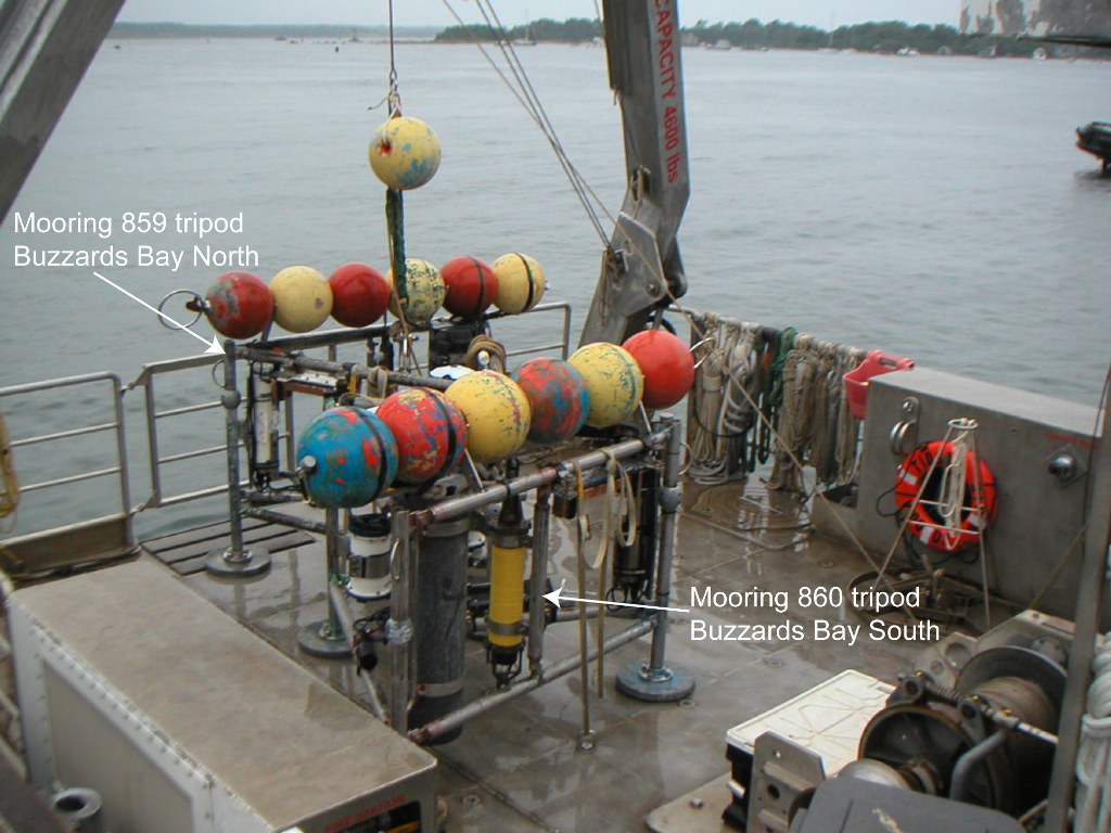 Figure 4. Photograph of tripods prior to deployment.