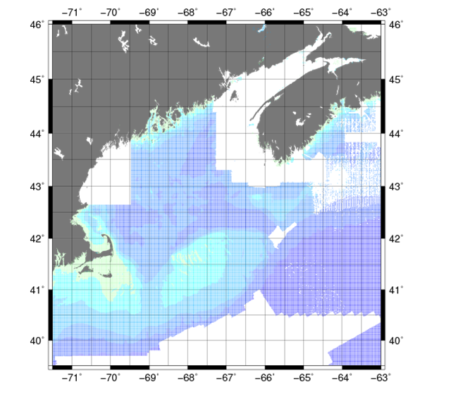 thumbnail image and link to larger image of a map showing global topography data