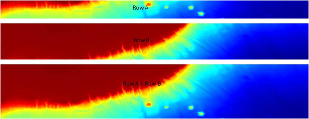 figure 20 illustration showing demonstration of the row pasting process using grdpaste