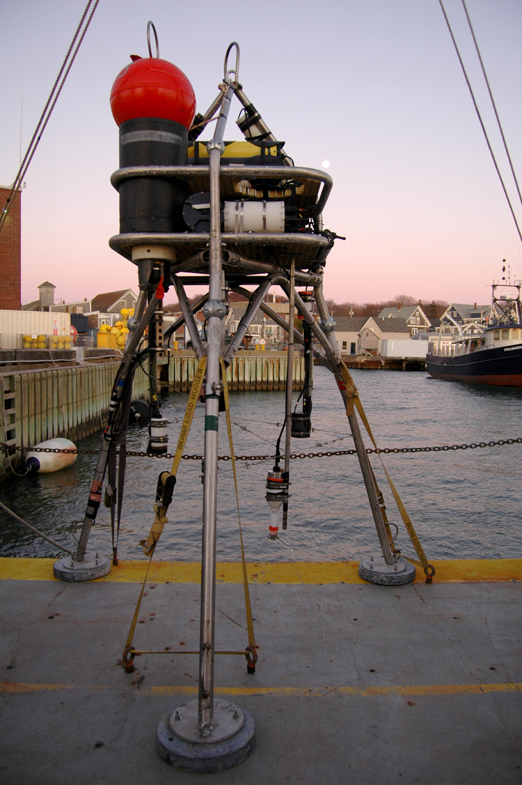 Figure 5,  A picture of the Flobee tripod deployed at the South site.