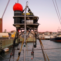 Thumbnail image for Figure 5, A photograph of the Flobee tripod deployed at the South site.