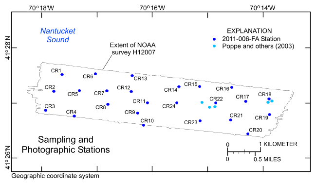 Figure 15. A map showing station locations in the study area.