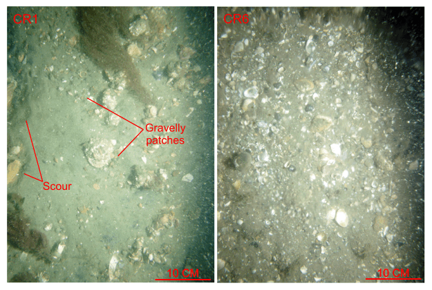 Figure 32. Two photographs of gravelly sediment. 