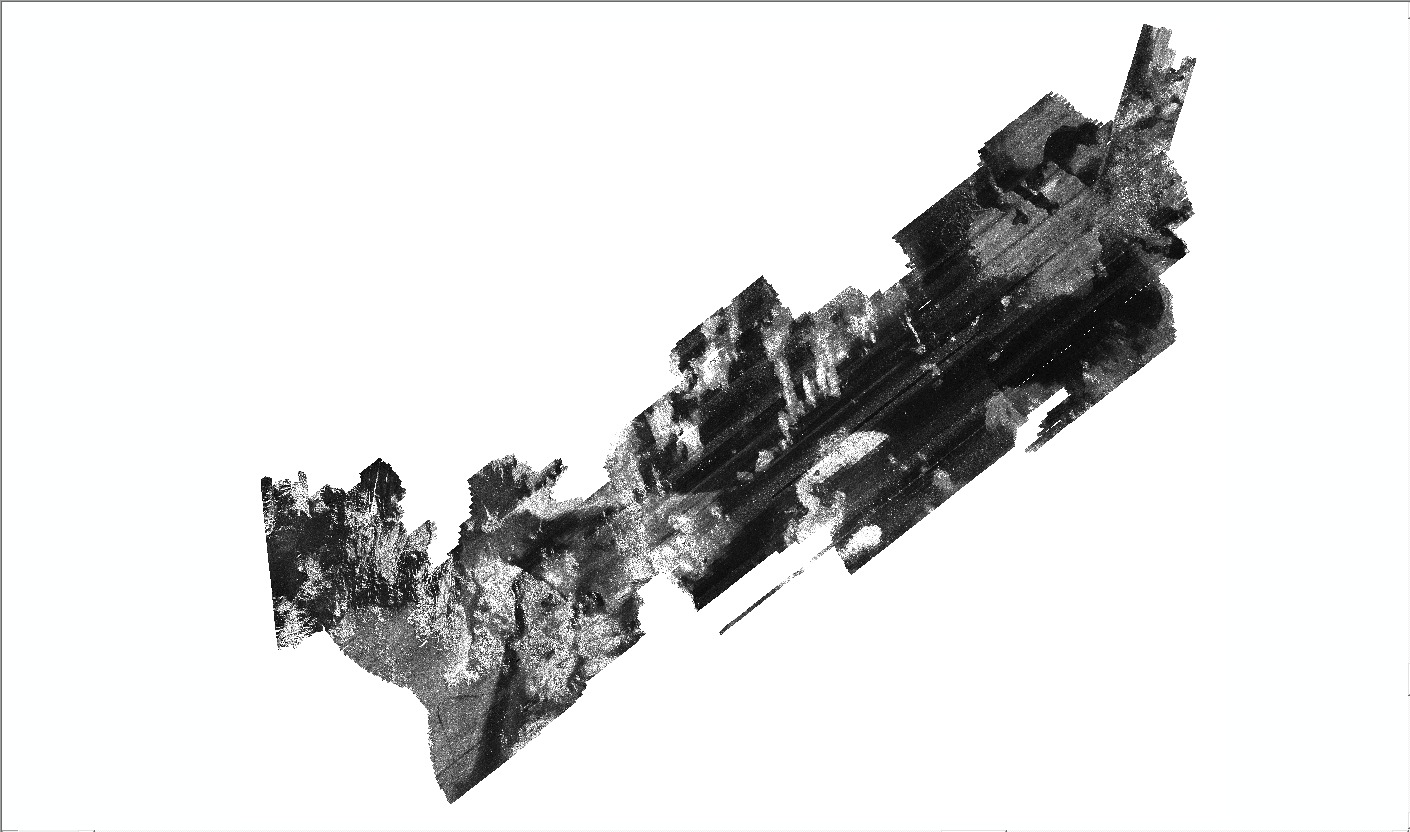 Grey scale image of sidescan-sonar mosaic for Buzzards Bay, Massachusetts