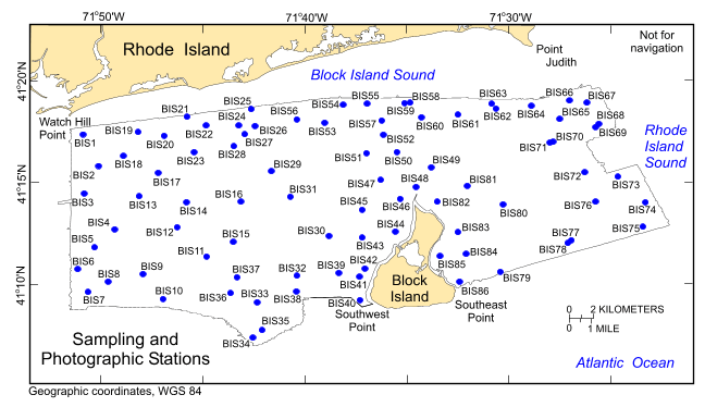 Figure 14. A map of the stations in the study area.