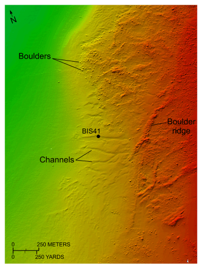 Figure 20. An image showing the sea floor on the western side of Block Island.