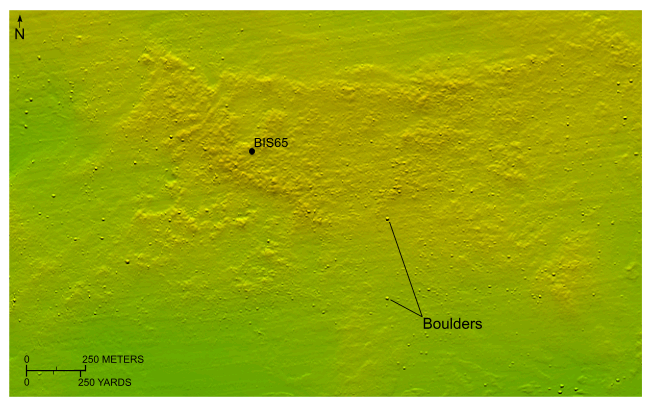 Figure 22. An image of the bouldery sea floor near Point Judith.
