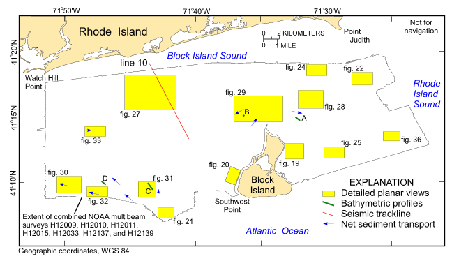 Figure 18. A map showing figure locations in the study area.