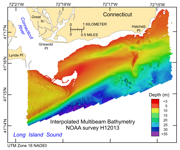 Figure 19. An image of multibeam bathymetry from the study area.