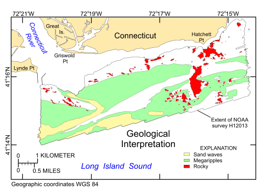 Figure 20. A map of sea floor features in the study area.