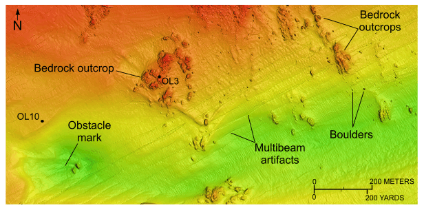Figure 22. An image of the bouldery sea floor in the study area.