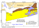 Thumbnail image of figure 36 and link to larger figure. Map of sedimentary environments in the study area.
