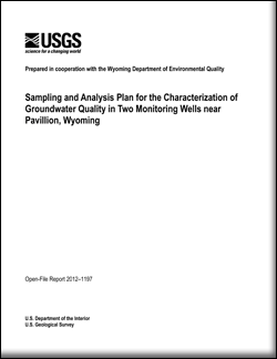 science sampling data USGS 2012â€“1197: Open Analysis Sampling Report and File