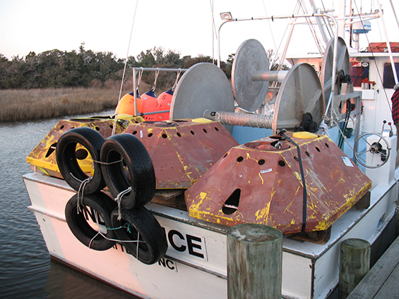 Figure 6,  A trawl resistant bottom mount containing an acoustic Doppler Current Profiler (ADCP).