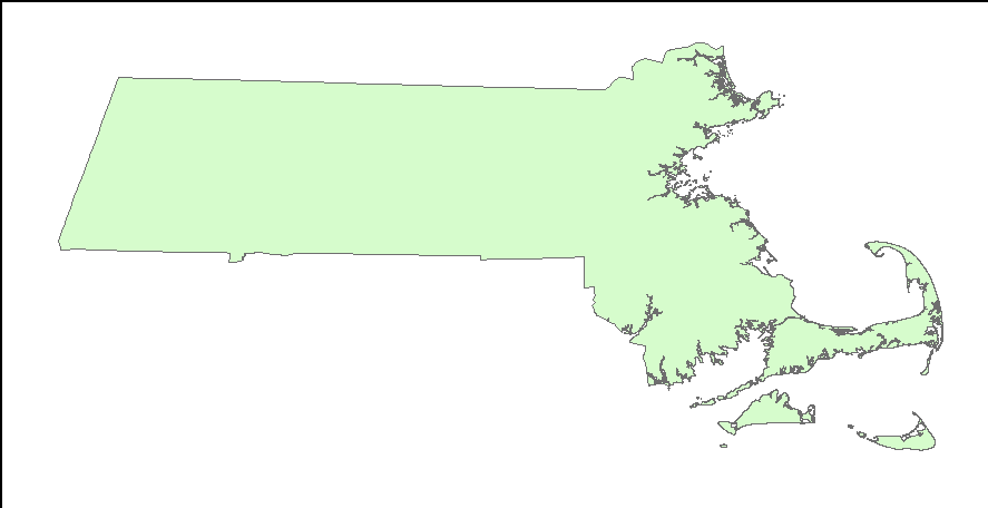 Massachusetts State Outline (25k coast) 